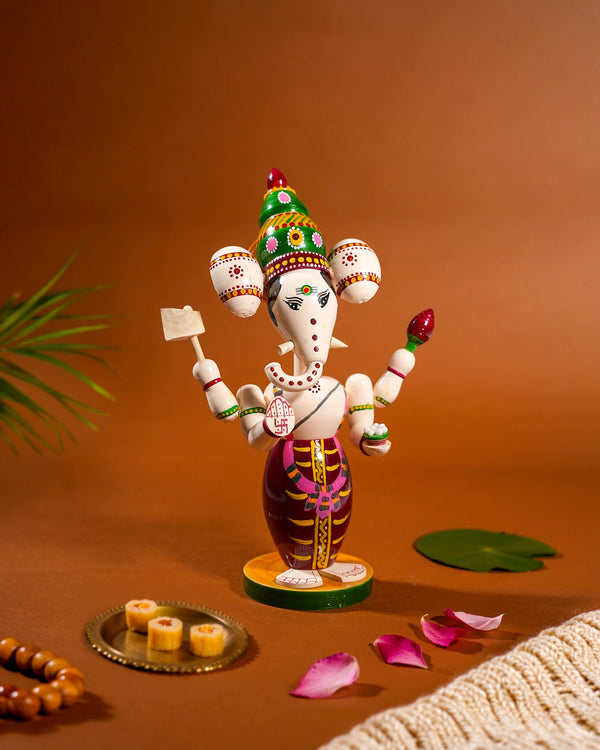 White Standing Ganesh