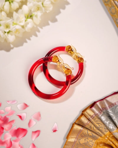 Jaipur Elephant Glass Bangles (One Pair)