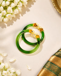 Jaipur Elephant Glass Bangles (One Pair)