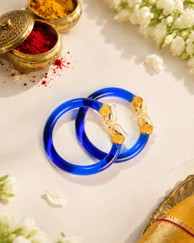 Jaipur Elephant Glass Bangles (One Pair)