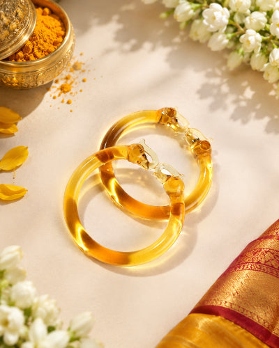Jaipur Elephant Glass Bangles (One Pair)